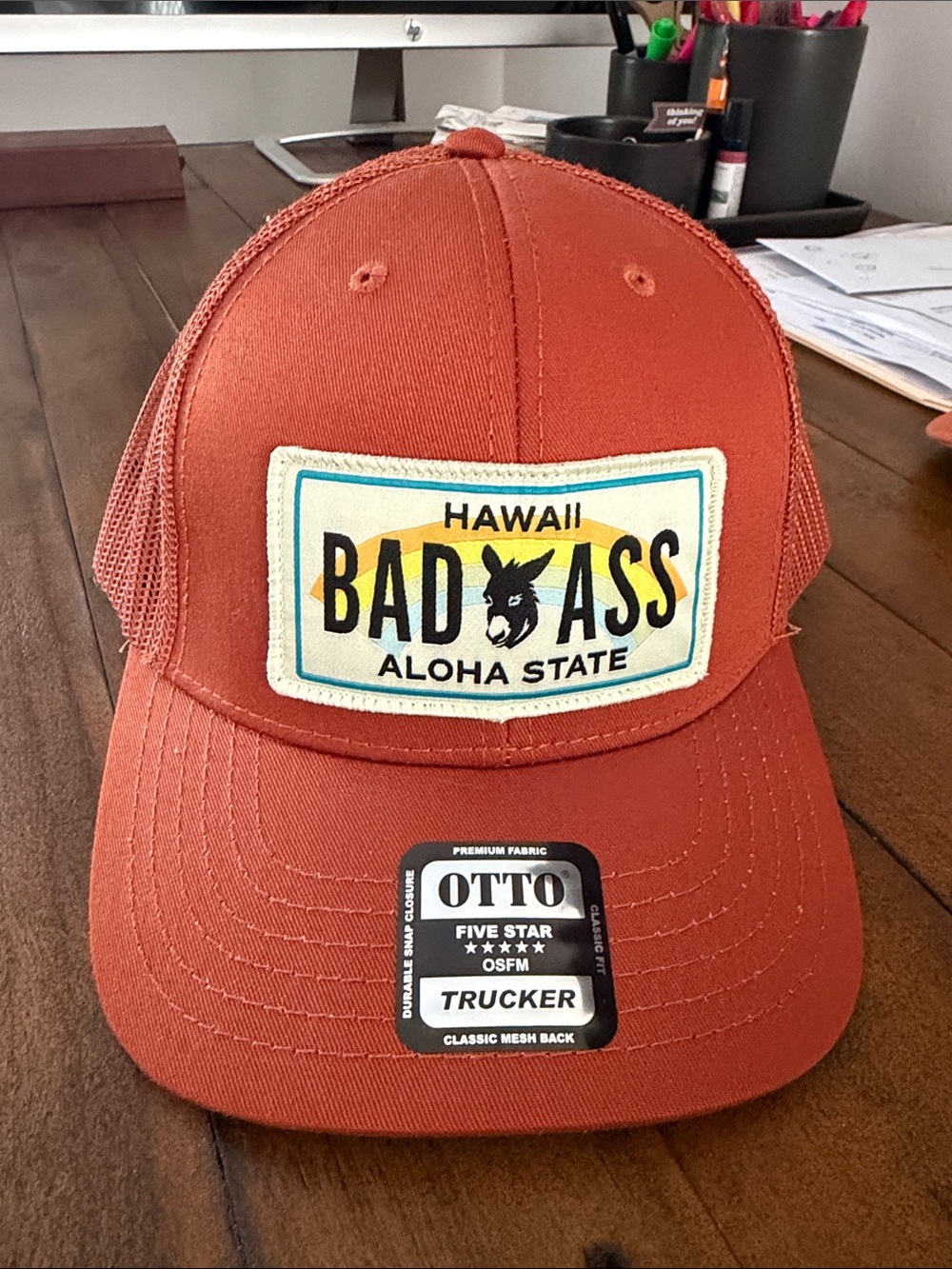 NWT OTTO Bad Ass License Plate Trucker Cap